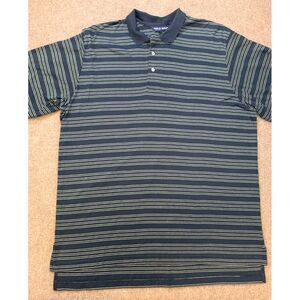 Ralph Lauren Golf Polo Shirt Mens XXL Short Sleeve Striped 100% Cotton Pullover